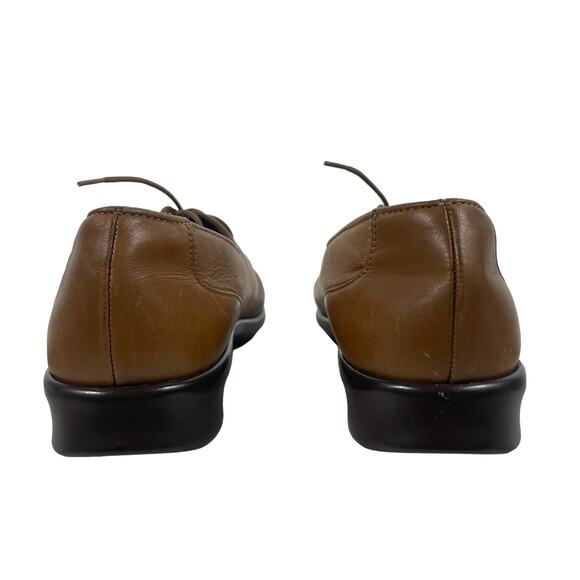 SAS Hand Crafted Comfort Moccasins Lace Up Brown Made in USA Size 9.5 - Picture 6 of 10